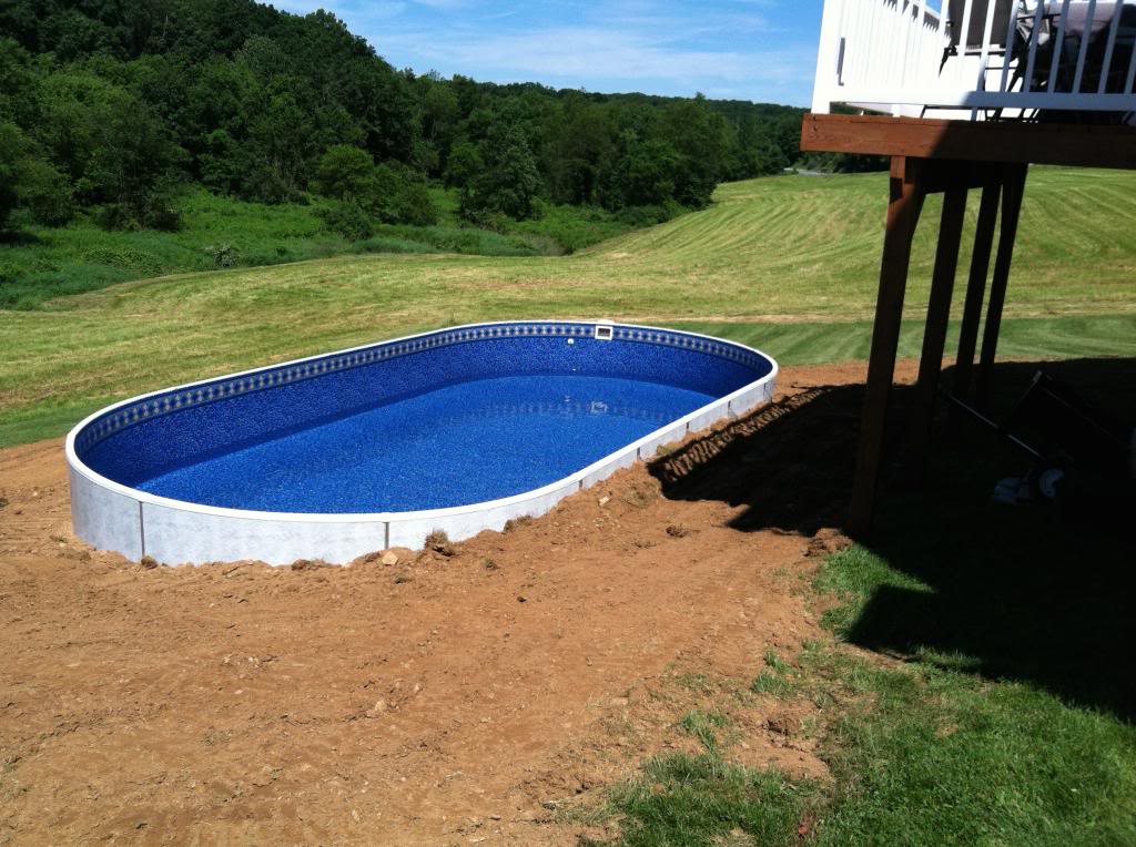 inground pools on a slope
